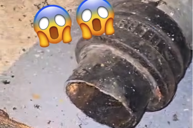 corroded cast iron pipe