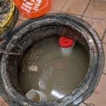 drainage backup at a local Target's coffee shop