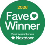 Official 2026 Nextdoor Fave Winner badge