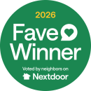 Official 2026 Nextdoor Fave Winner badge